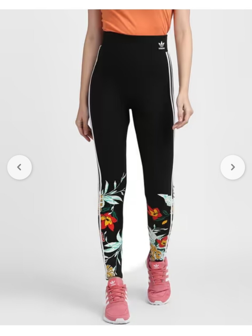 adidas| HER Studio London Women’s Black Floral Leggings - Picture 2 of 9